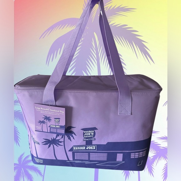 Trader Joe'S Handbags - Trader Joe’s Purple Large Reusable Insulated Bag (8 Gallon) NWT